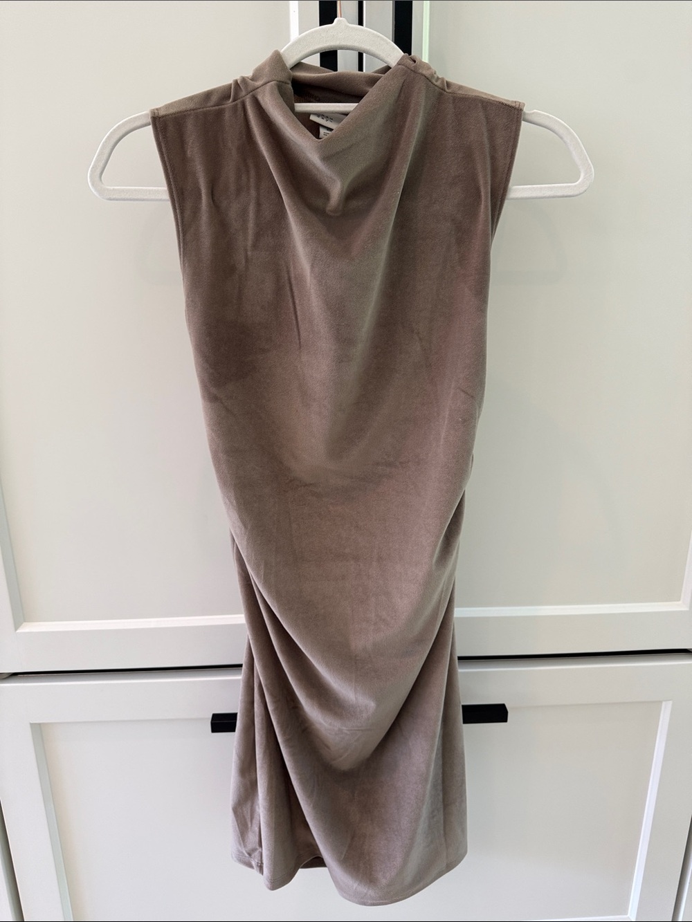 a new day Taupe Sleeveless Cowl Midi Dress